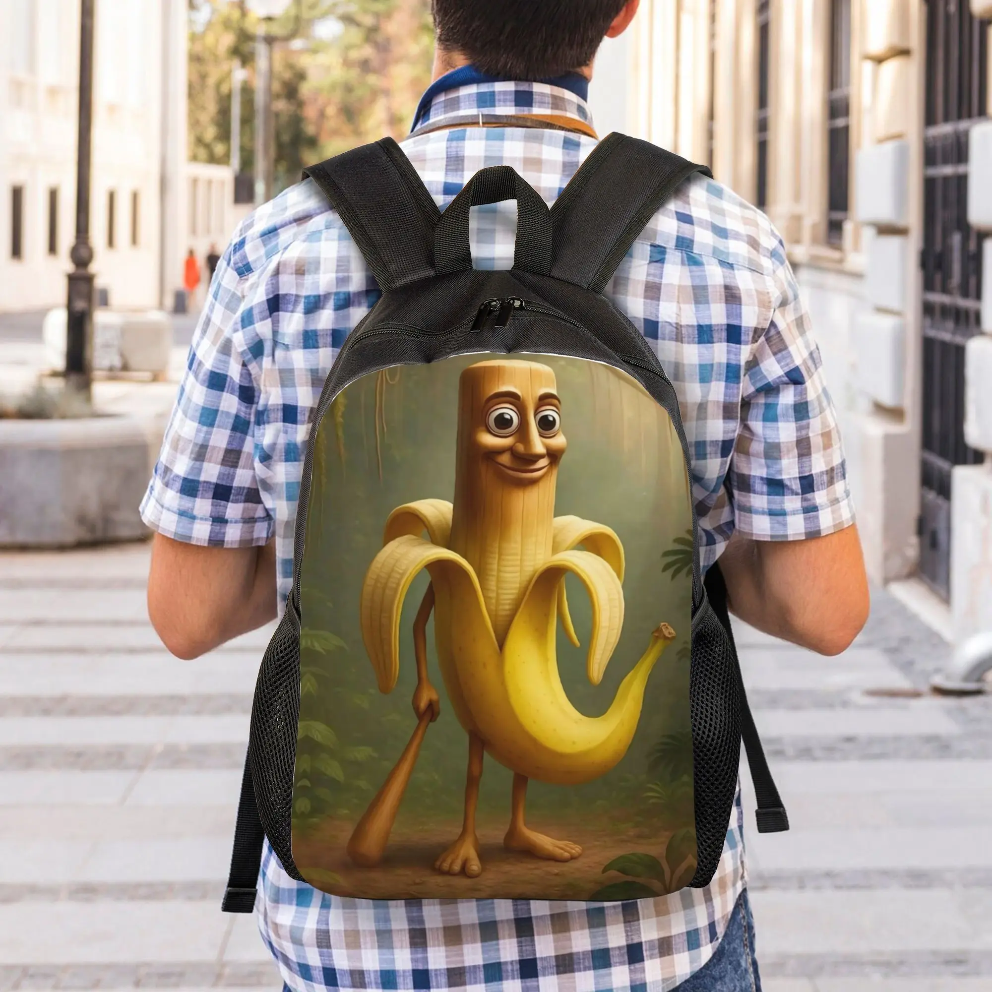 

Back to school season Tung Tung Tung Sahur 6 Backpack High School Students Adjustable Strap Backpack