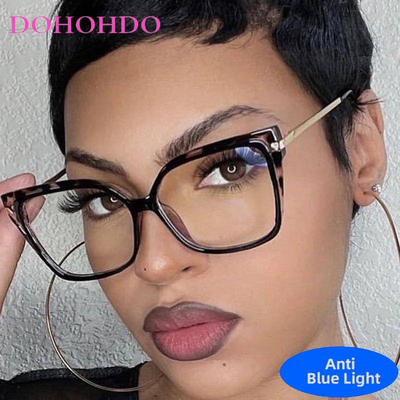Moda de luxo na moda marca designer quadrado tr90 luz azul circular óculos ópticos das mulheres dos homens computador clássico lentes