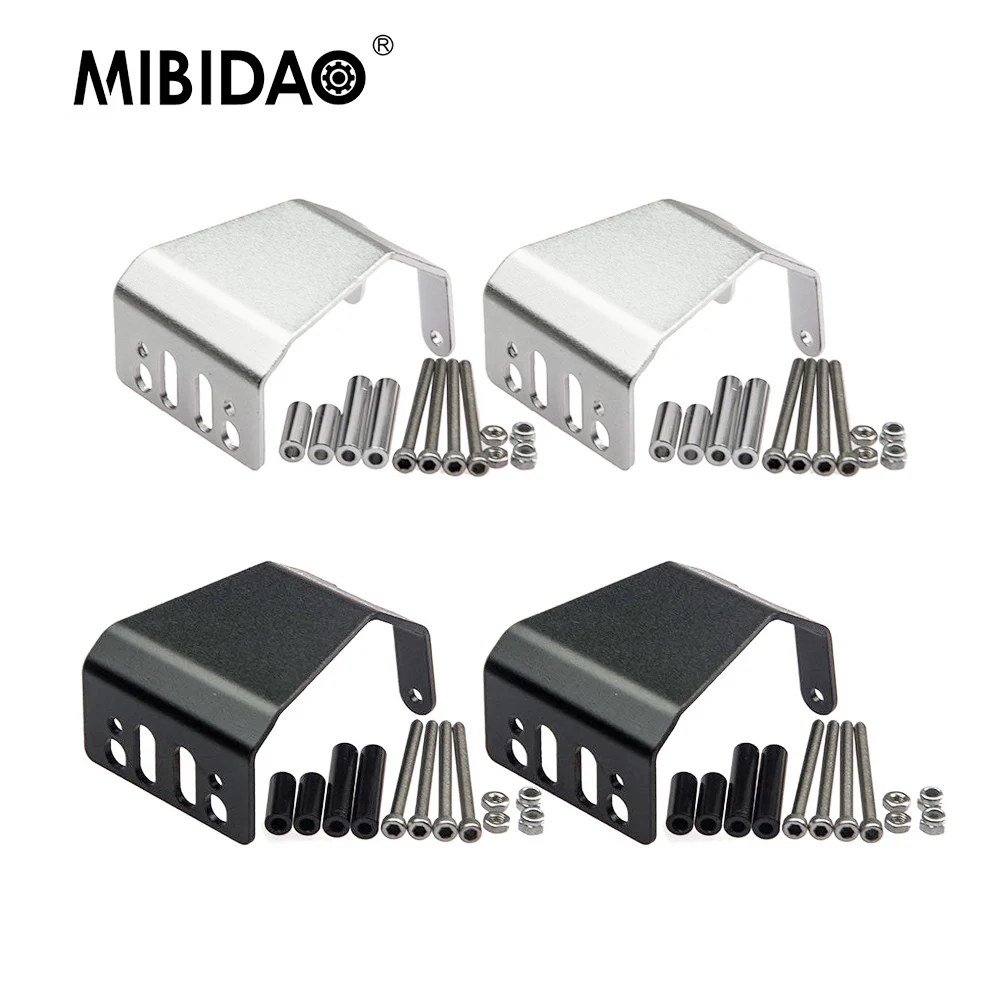

MIBIDAO 2 шт. Защитная противоскользящая пластина из алюминиевого сплава для осевой SCX10 1/10 RC Гусеничный автомобиль модель обновленные детали