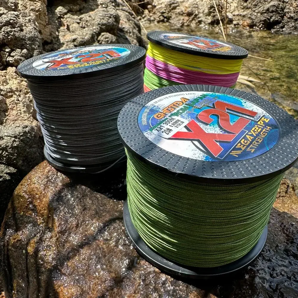 GHOTDA 21 Stränge 300M Angelschnüre Superstarke 27-212LBS Multifilament PE Braid Karpfen Linie Ozean Tragen Widerstand X21 PE Linie – Detail 6