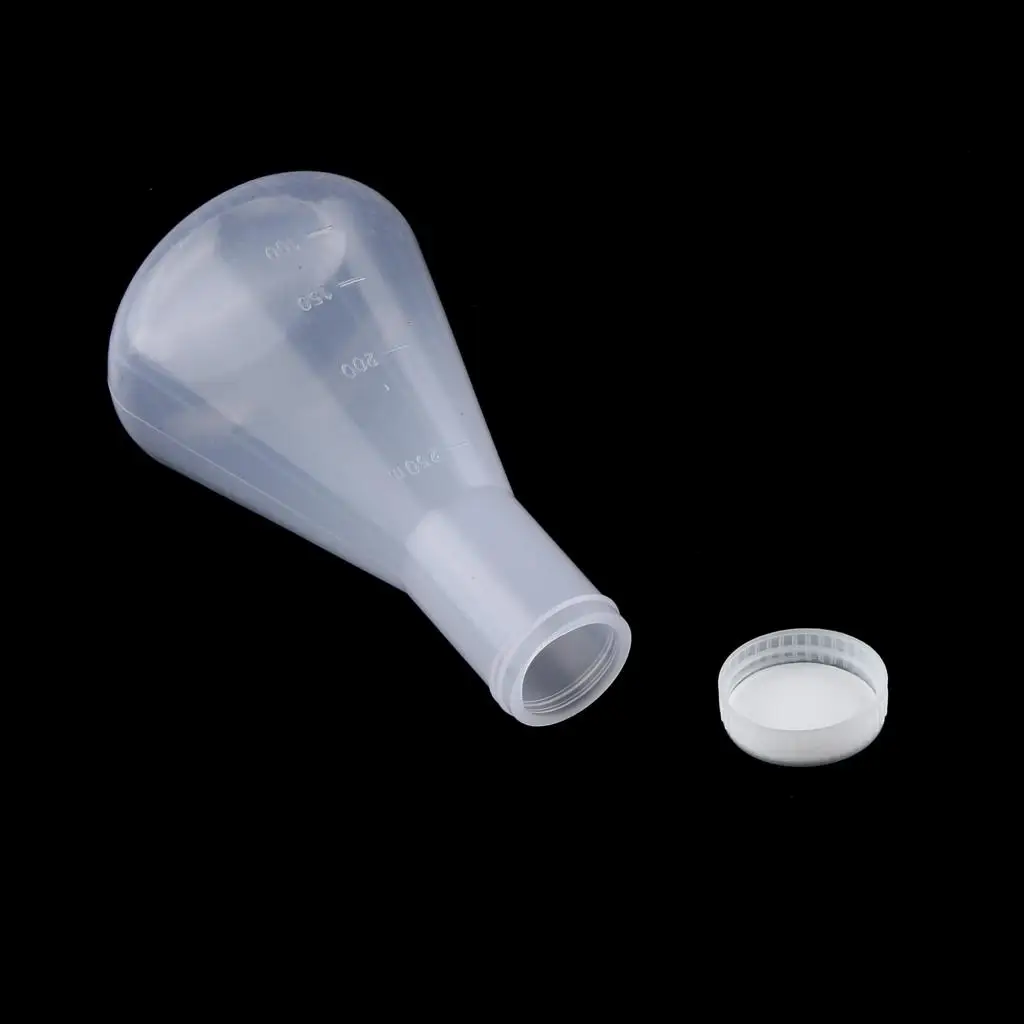 Transparent Conical Flask 250ml Graduated Lab Scale Plastic Liquid Bottle for Chemistry Classroom