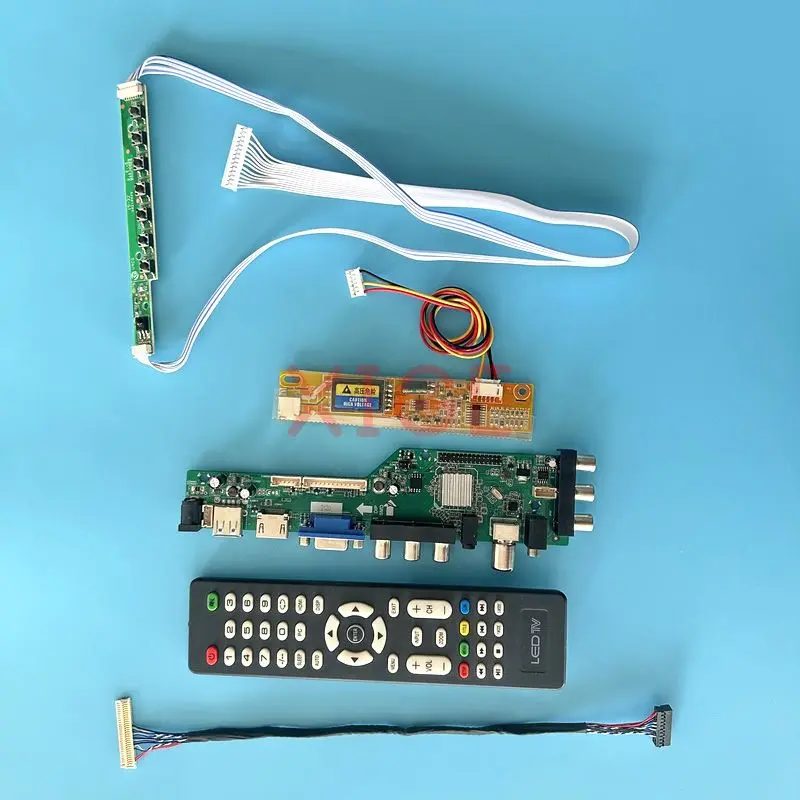 

LCD Controller Board Fit TX39D30VC1GAA LQ154K1LA LQ154K1LB Kit 30Pin LVDS DVB Digital IR+AV+USB+HDMI+VGA 1CCFL 1280*800 Monitor
