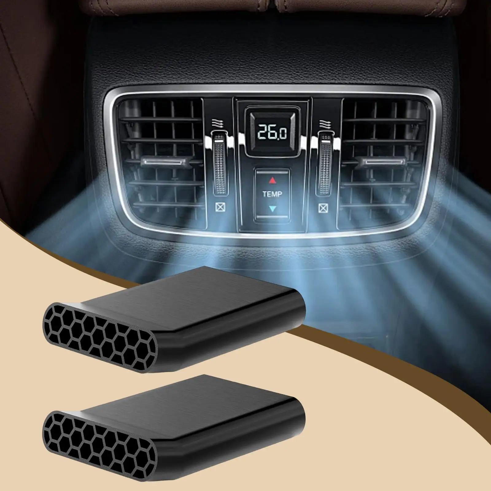 

Rear Seat Vent Deflector Upward Angle Air Conditioning Accessory for Ford F150 Raptor 2015 2024 Car Interior Improvement