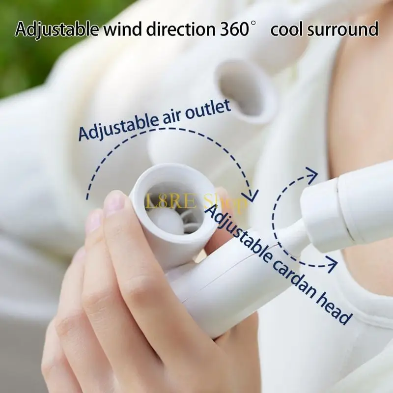 

L8RE SEACE VINGER FANSENTEMPLADEBLEST CONDEDIRER AIND USB -зарядка Портативный вентилятор для на открытом воздухе в походы