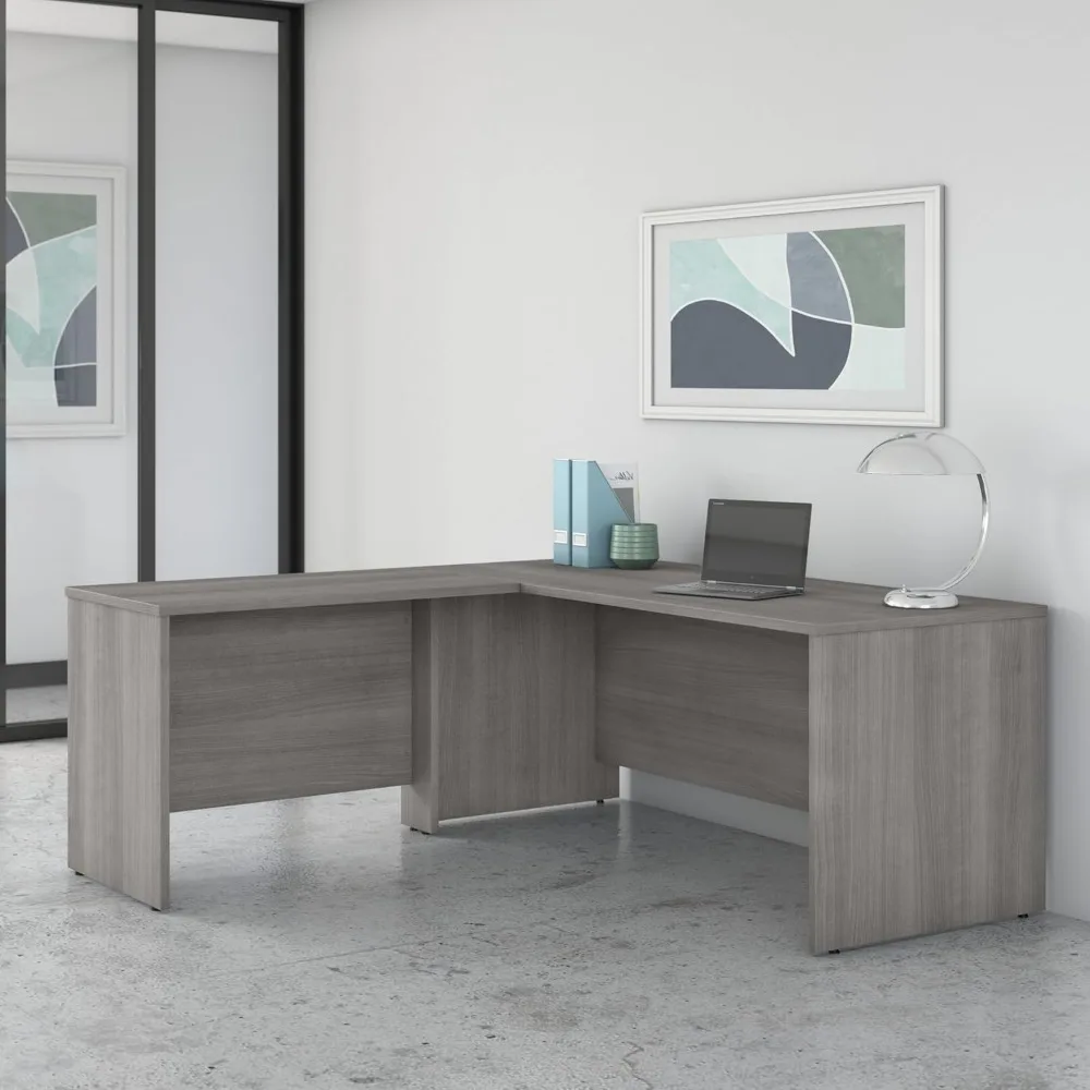 

Furniture Studio C 72W x 30D L Shaped Desk with 42W Return in Platinum Gray