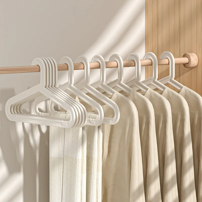 Upgraded Plastic Anti-slip10PCS Clothes Hanger Thickened Clothes Hanger Dormitory Household Traceless Clothes Rack