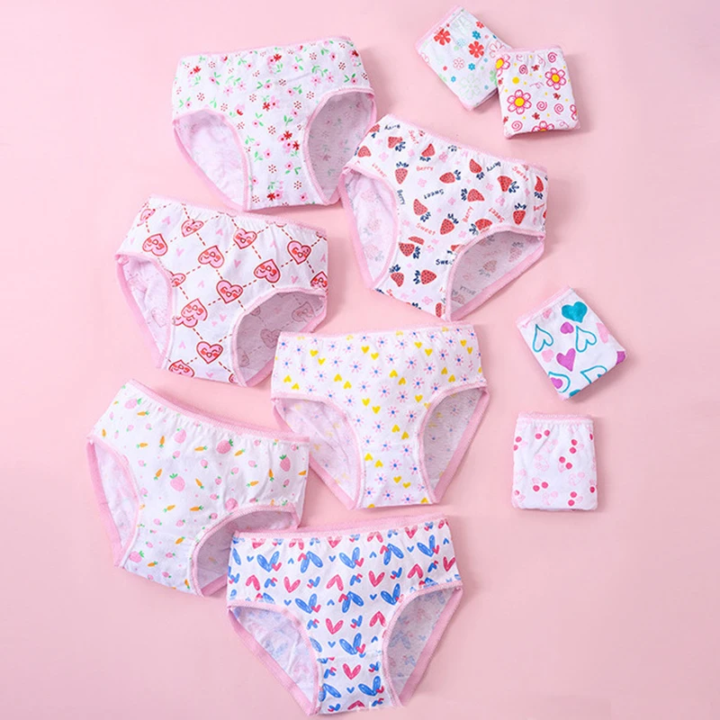 12 قطعة 100% القطن سراويل فتاة قصيرة ملخصات الأطفال الطباعة الملابس الداخلية الطفل الكرتون السراويل السروال الاطفال لطيف الراحة سراويل