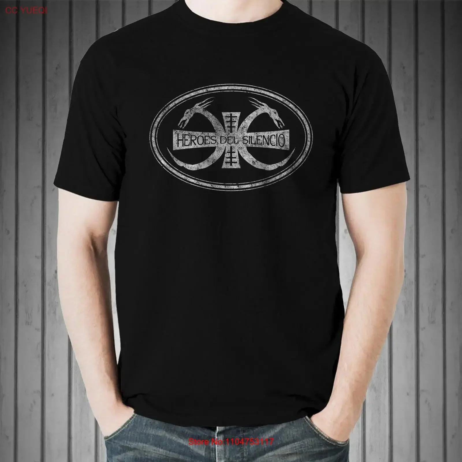 Heroes Del Silencio Bunbury Distressed Logo B T Shirt vintage Washed designer clothes Slightly streetwear Casual Stretched