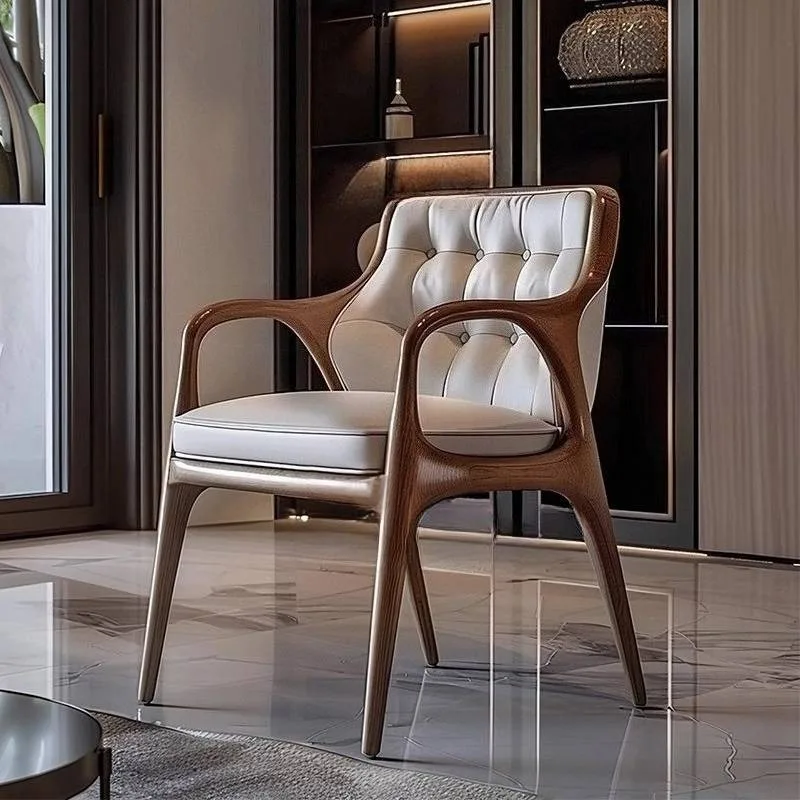 

Обивка Спинка Обеденные стулья Итальянский подлокотник Дизайн Акцент Обеденный стул Подлокотник для гостиной Sillas Para Comedor Мебель