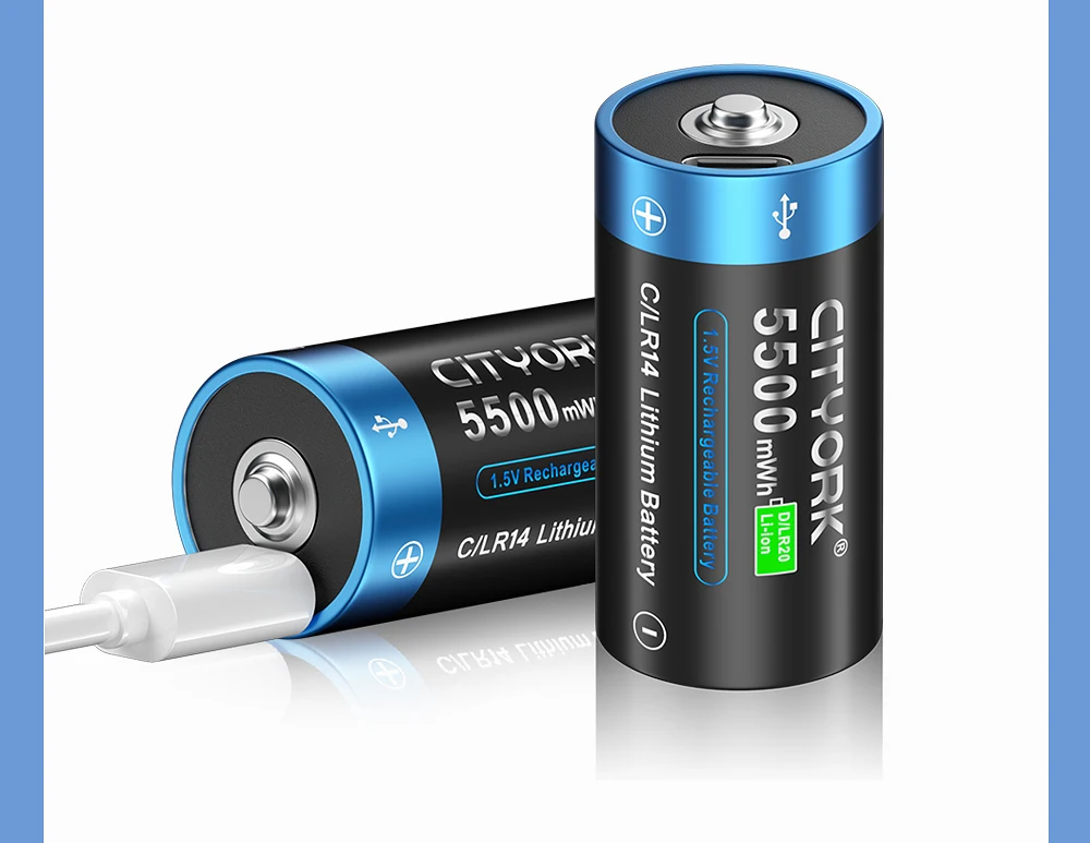 CITYORK 1,5 V R14 LR14 Akku C-Batterien Li-Ion Typ-C USB-Aufladung für Taschenlampe Gaskocher 100 % Original – Detail 14