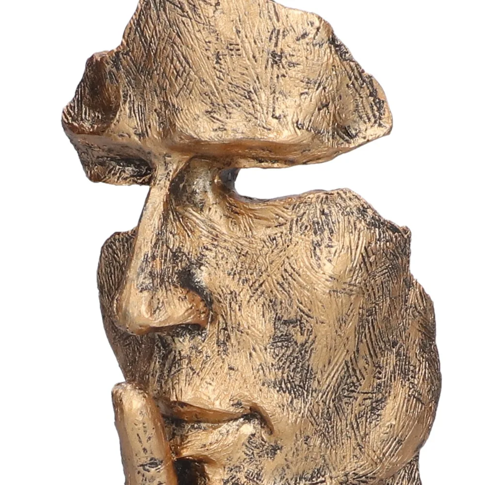 Decoration Desktop Keep Silence Statue Office Decor Unique Design Resin Figure Ornaments Silence Thinker Home