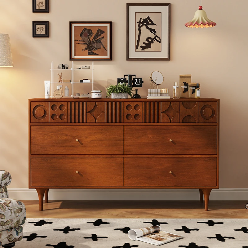 

solid wood retro five or six bucket cabinet, secret cabinet, bedroom foyer decorative cabinet, carved storage cabinet