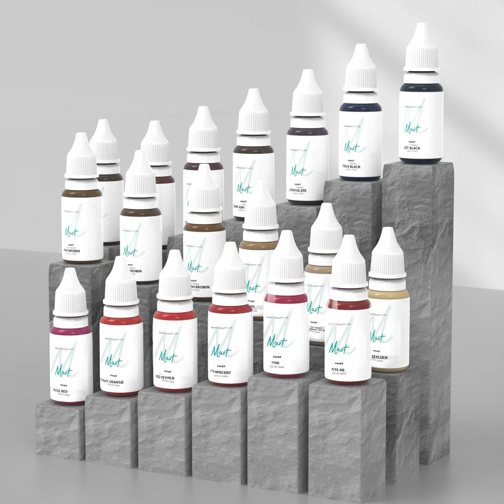 Mast-Multicolor Plant Tattoo Inkt Microblading Pigment Set Voor Lip Permanente Make-Up Tattoo Levering