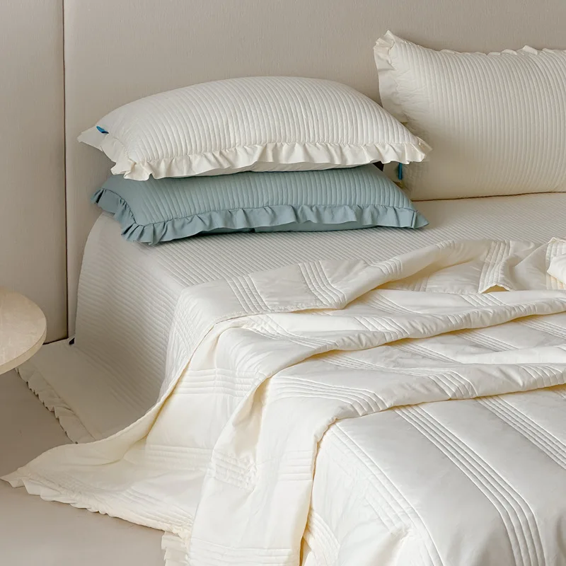 

Customizable new summer cool bed cover fiber blended four-piece summer cool quilt