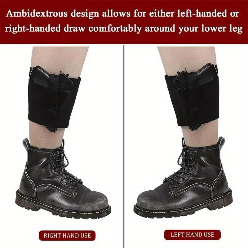 Universelles Knöchel-Beinholster Pistolen-Tasche Verdecktes Trageholster Rechts Links Beinriemen Waffen-Outdoor-Ausrüstung – Detail 4