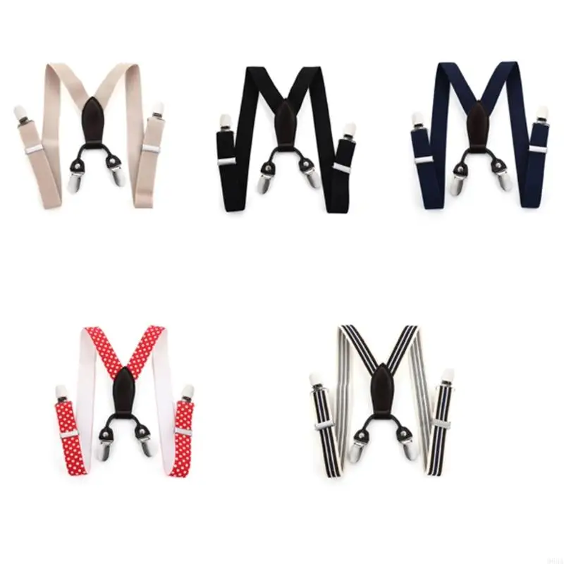 

Elastic Waist Suspenders Adjustable Back Suspenders Comfortable Shoulder Strap for Detachable Durability Silver Clasps 964A