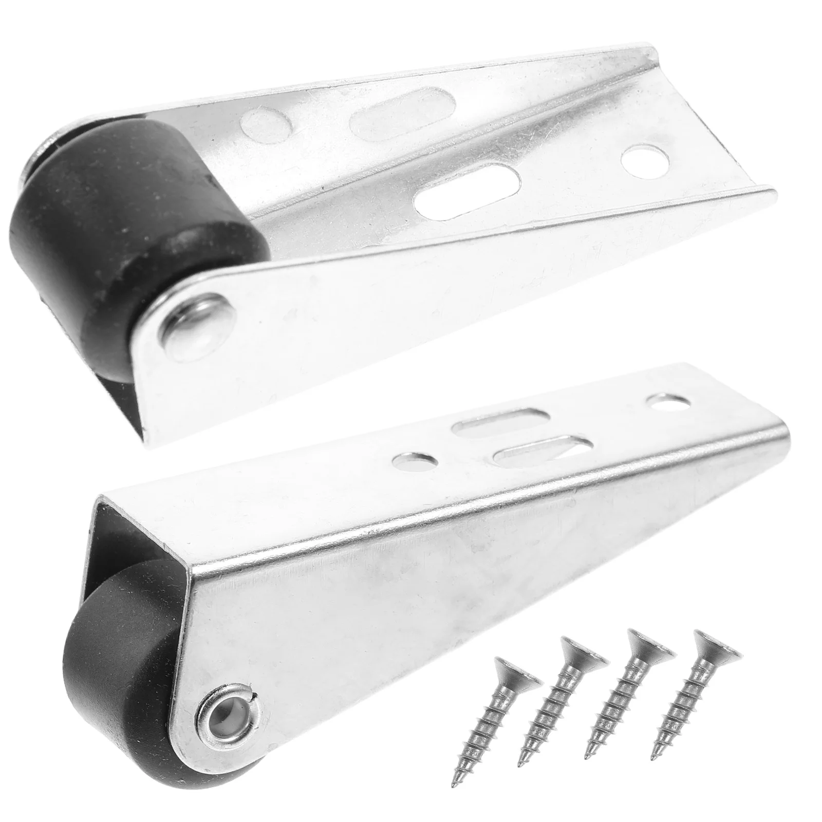 

2pcs Mobile Door Load-bearing Wheels Quiet Circular Vertical Track Sliding Gray Black Cabinet Wardrobe Pulley Door Bottom
