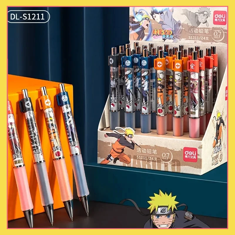 

Naruto co branded automatic pencil 0.7mm for elementary school students, 0.5mm non breakable, smooth writing, silicone sheath