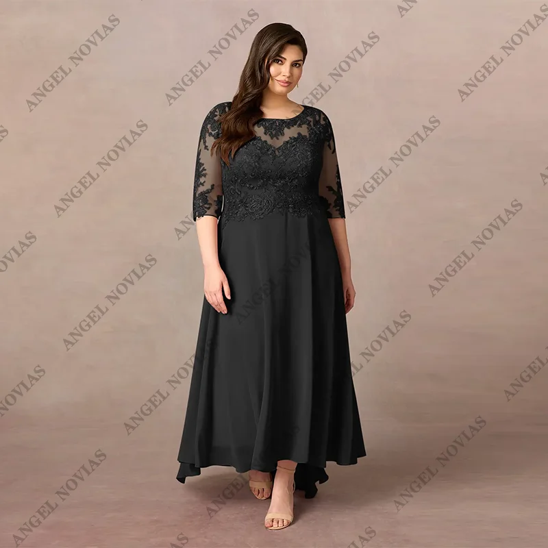 Customized Long Plus Size Black Mother of the Bride Dresses for Wedding Party Dress vestidos de fiesta elegantes 2024