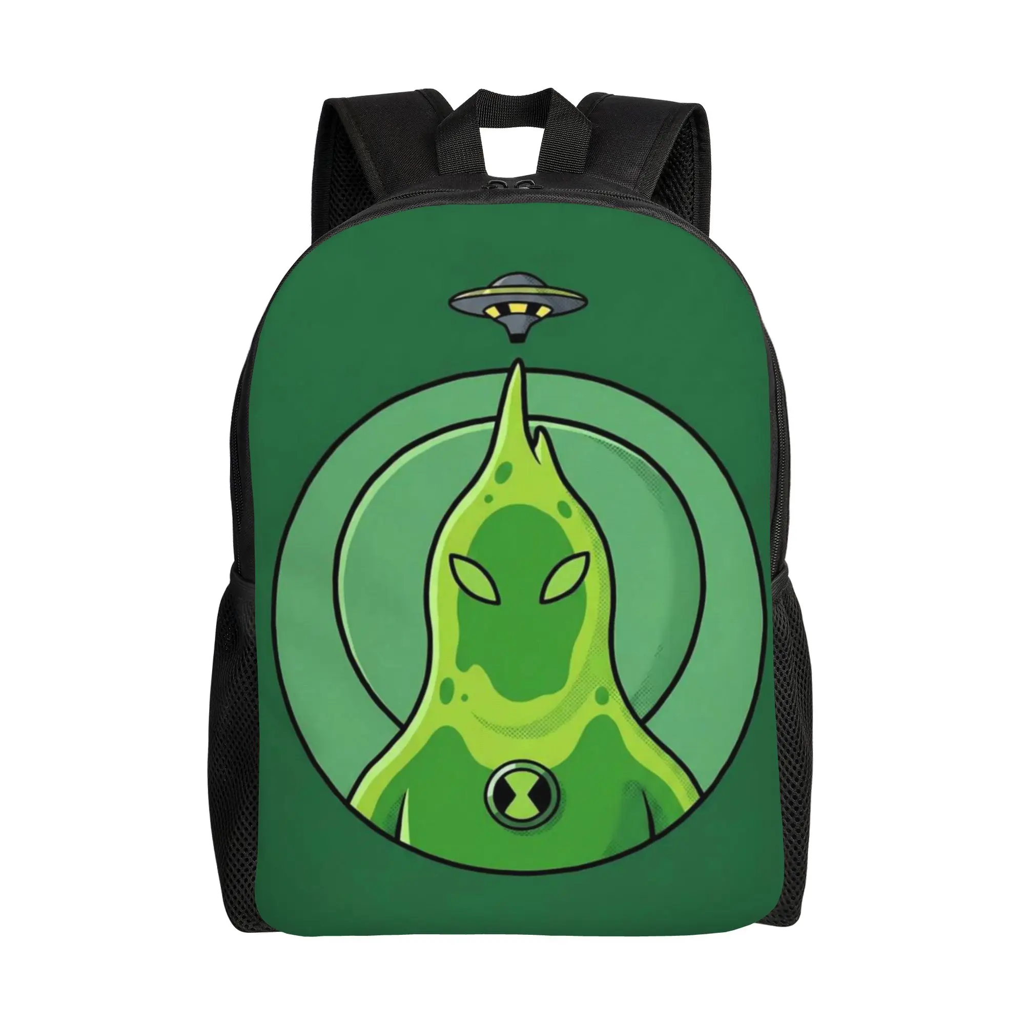 Back to school season Green Slime Blob Alien Hero Bookbag  College Student Dual-Use Backpack