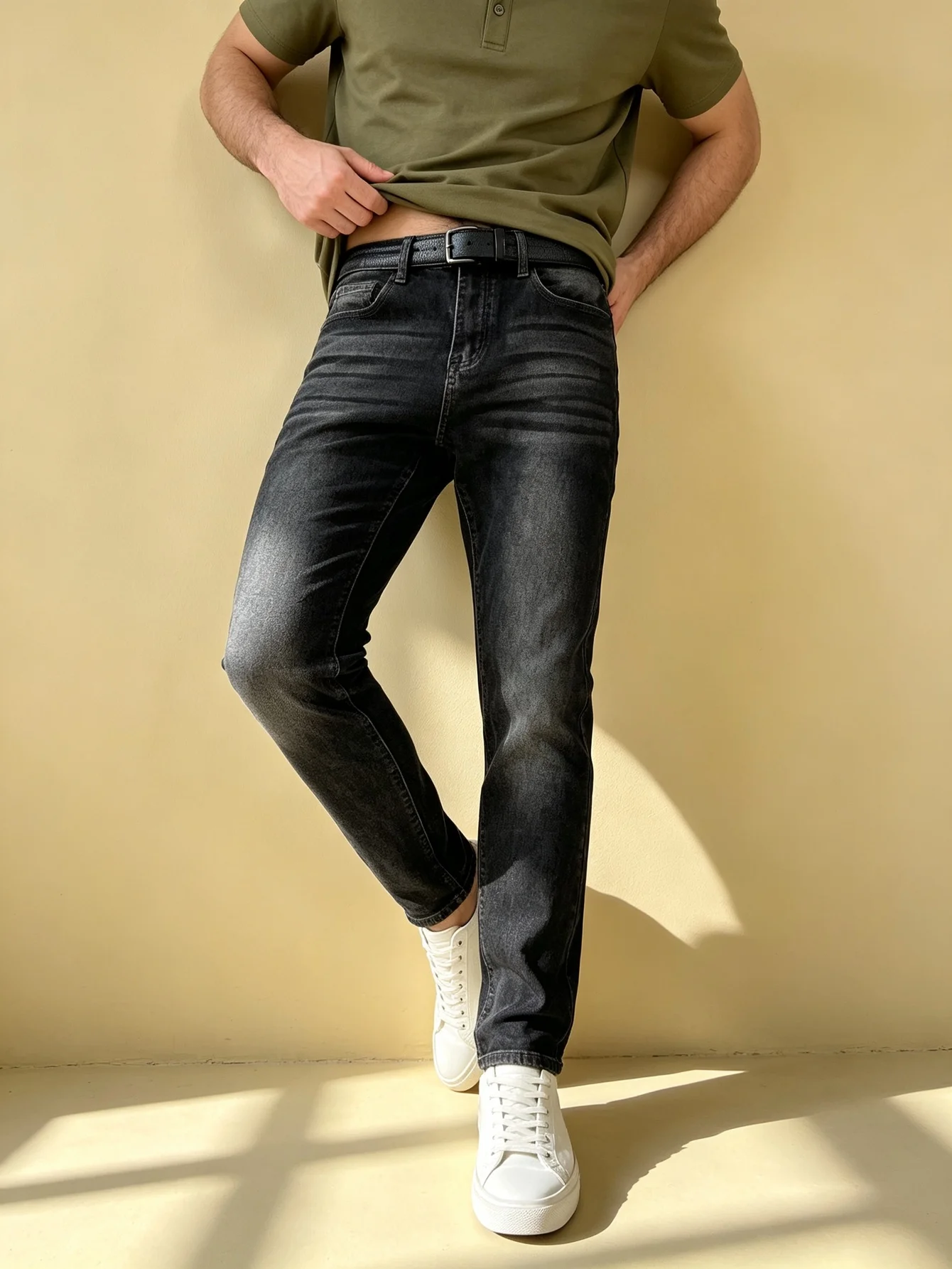 Men's Tight Skinny Denim Jeans, Y2K American Street Trendy Bottoms, Sweet Gift for Husband