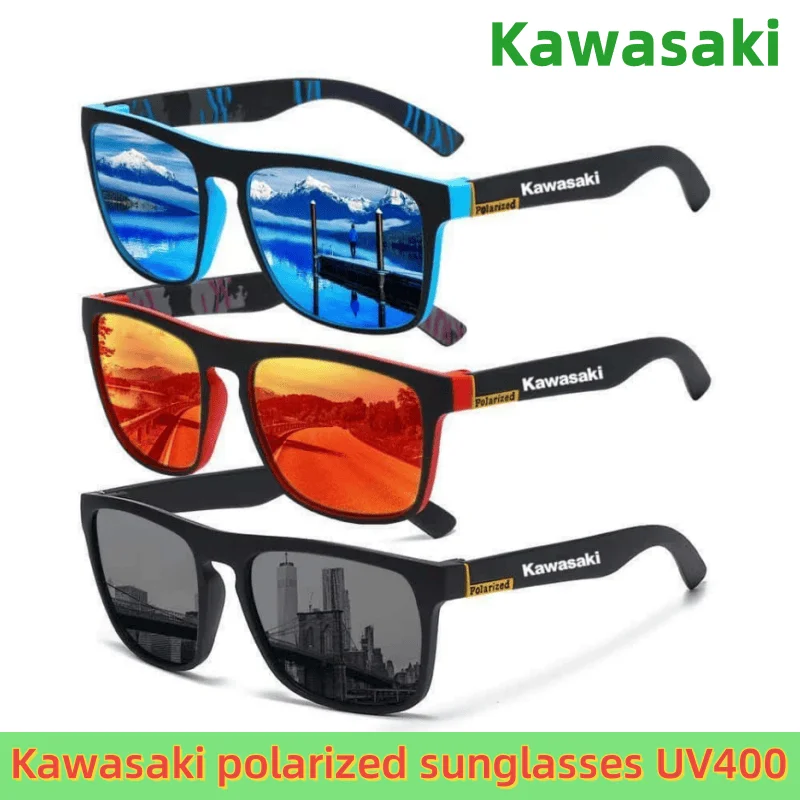 Kawasaki gafas de sol polarizadas hombres mujeres de gama alta moda al aire libre pesca Retro diseñador gafas de sol UV400 gafas