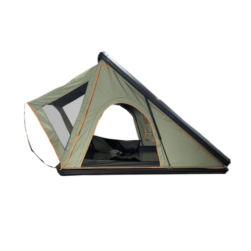 Fully Automatic Waterproof Hard Shell Car Roof Tent-Outdoor Camping Sunshade for 2-Person Made Oxford Fabric Aluminum Alloy Tent