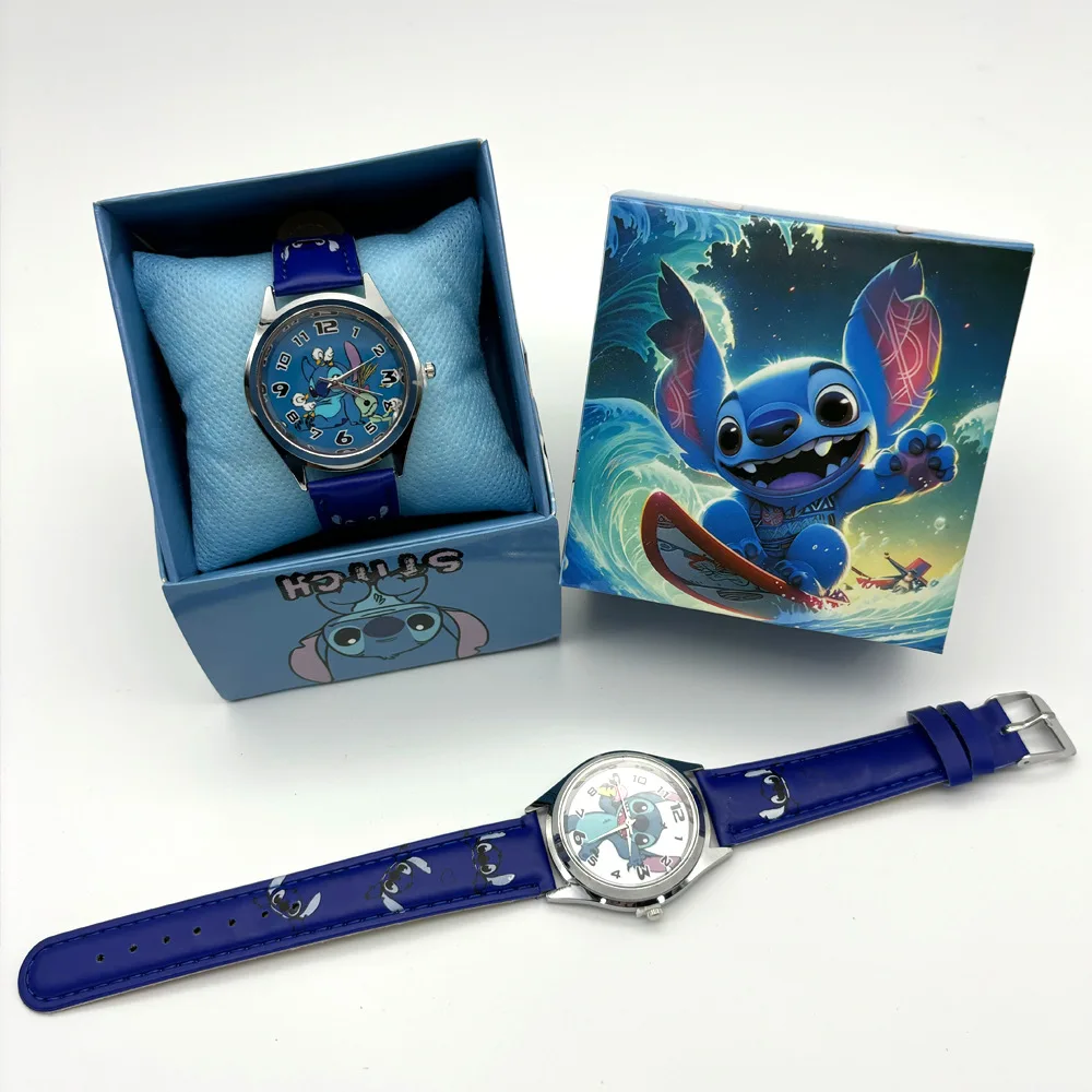 Stitch Gift Box Watch Pointer Quartz Children Box Gift Watch Girls Kawaii Stitch Box Watch Birthday Gift Cute Girly Heart