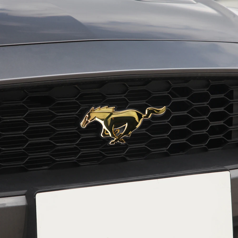 3D Zinklegierung Mustang Laufendes Pferd Emblem Frontgrill-Abzeichen für Ford Focus ST Mk2 Mk3 Mk7 Fiesta Kuga Kofferraum Dekorativer Aufkleber – Detail 13
