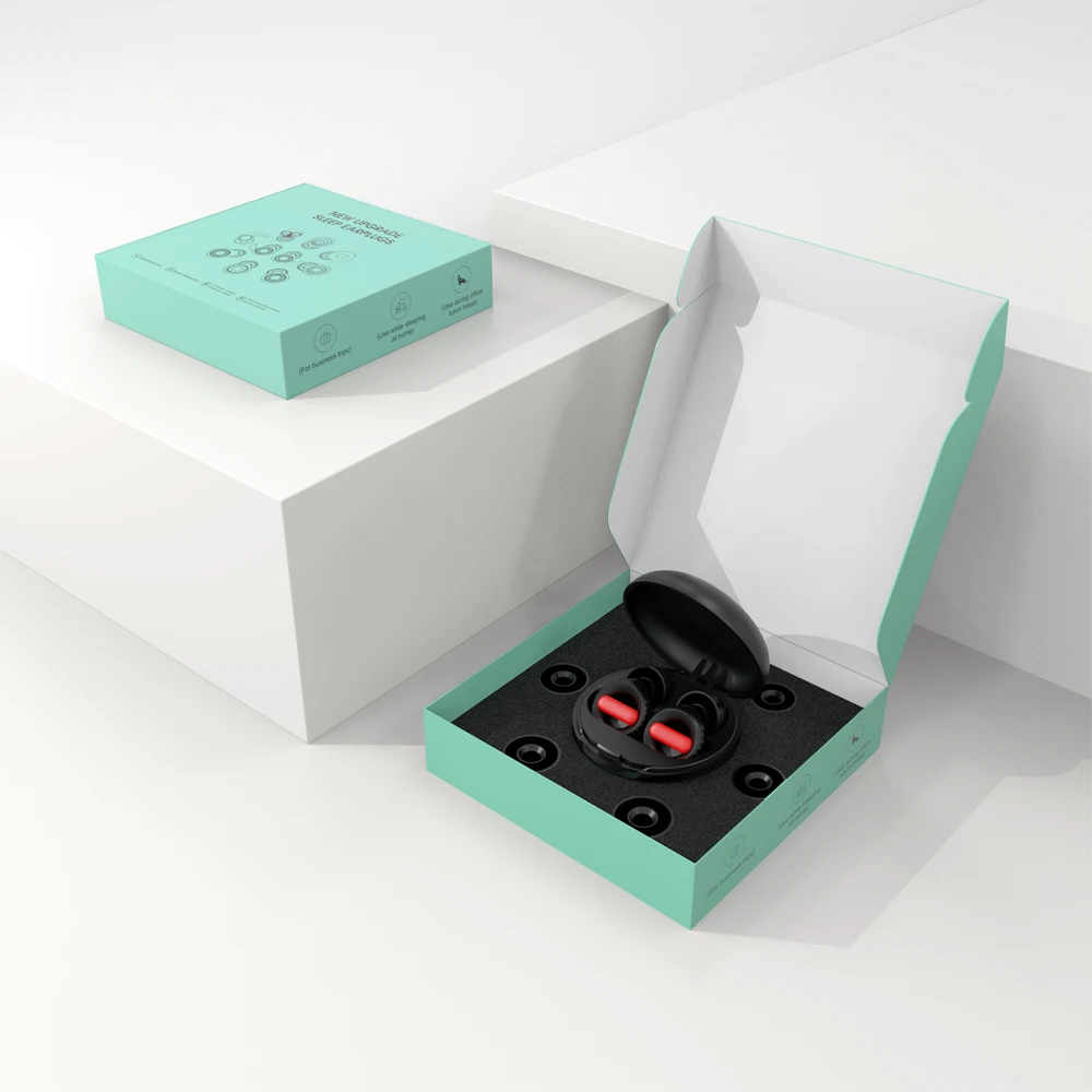 Silicone Noise Cancelling Earplugs Waterproof Swimming Earplug Specially Designed For Hearing Protection Colorful Storage Box