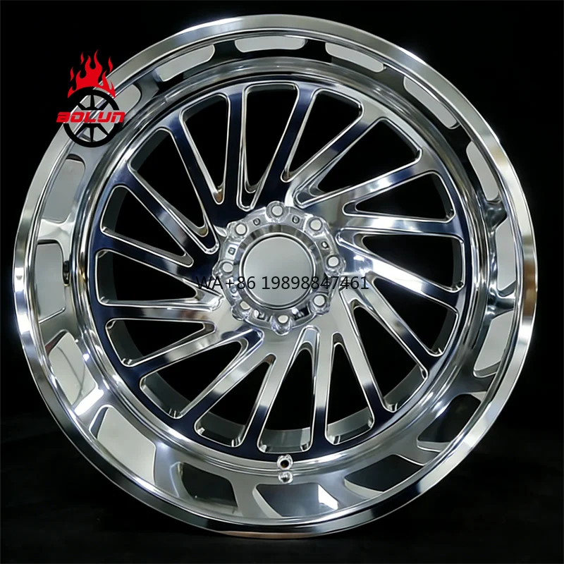 

Polished Floating Caps Forged Truck Wheels 20X12 22X12 24x14 26x14 28x16 30X16 5/6/8 lugs rims for Luxury high-end customization