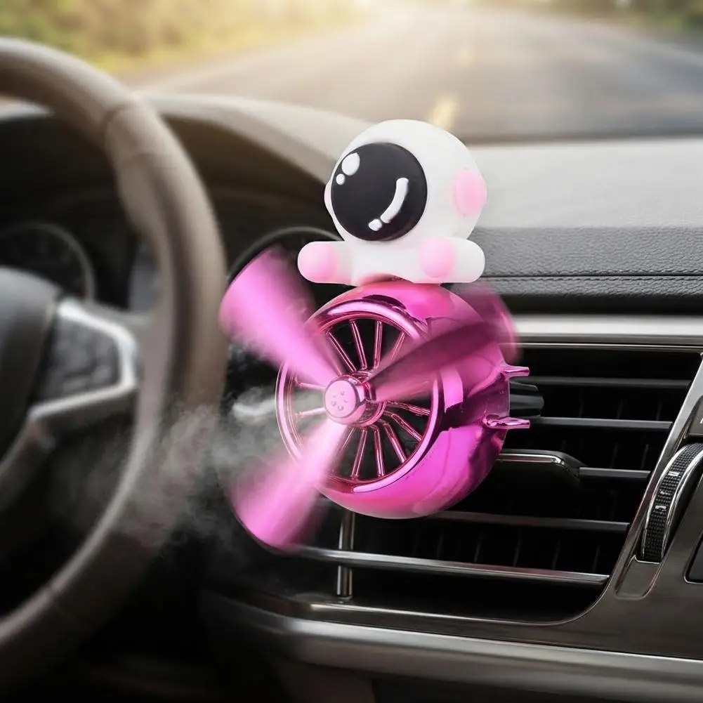 Rotating Propeller Pilot Astronaut Car Air Fresheners Accessories Decorations Fun Vent Clip Perfume Diffuser Aroma Fragrance