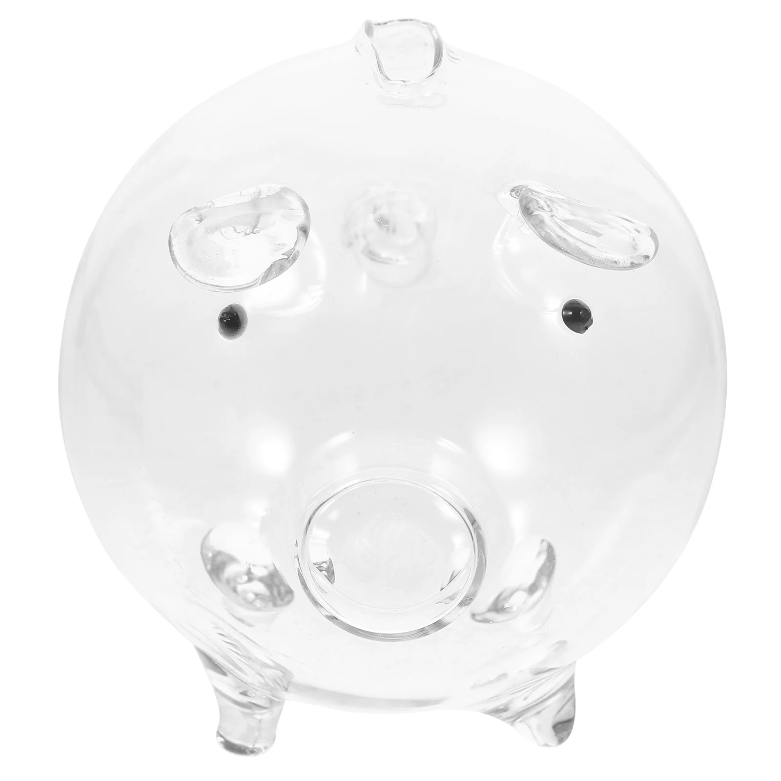 

Transparent Glass Piggy Bank Durable Pig-Shaped Coin Holder Kids Saving Box Birthday Christmas Gift Decoration