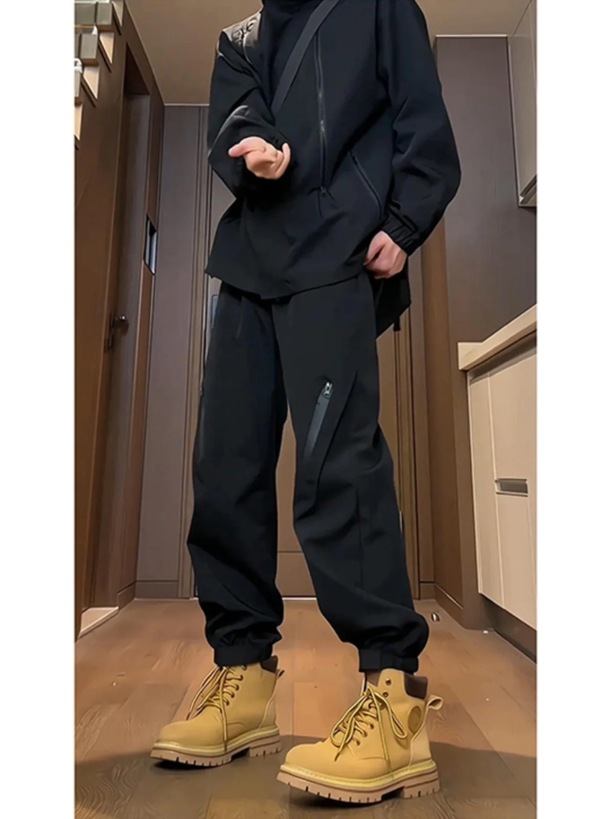 

Водонепроницаемые ветрозащитные брюки-карго с флисовой подкладкой для мужчин, осенне-зимние штаны с эластичными манжетами, американская рабочая одежда