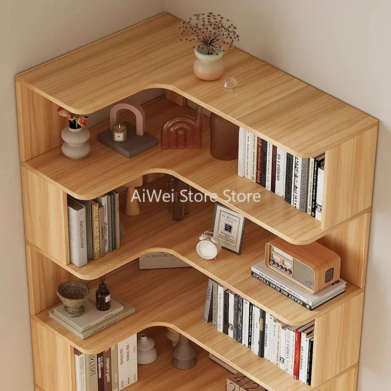 Book Shelf Wall Corner Bookcase Luxury Bookshelf Shelves Mainstays Magazine Living Room Display Magazine Racks Nordic Furniture