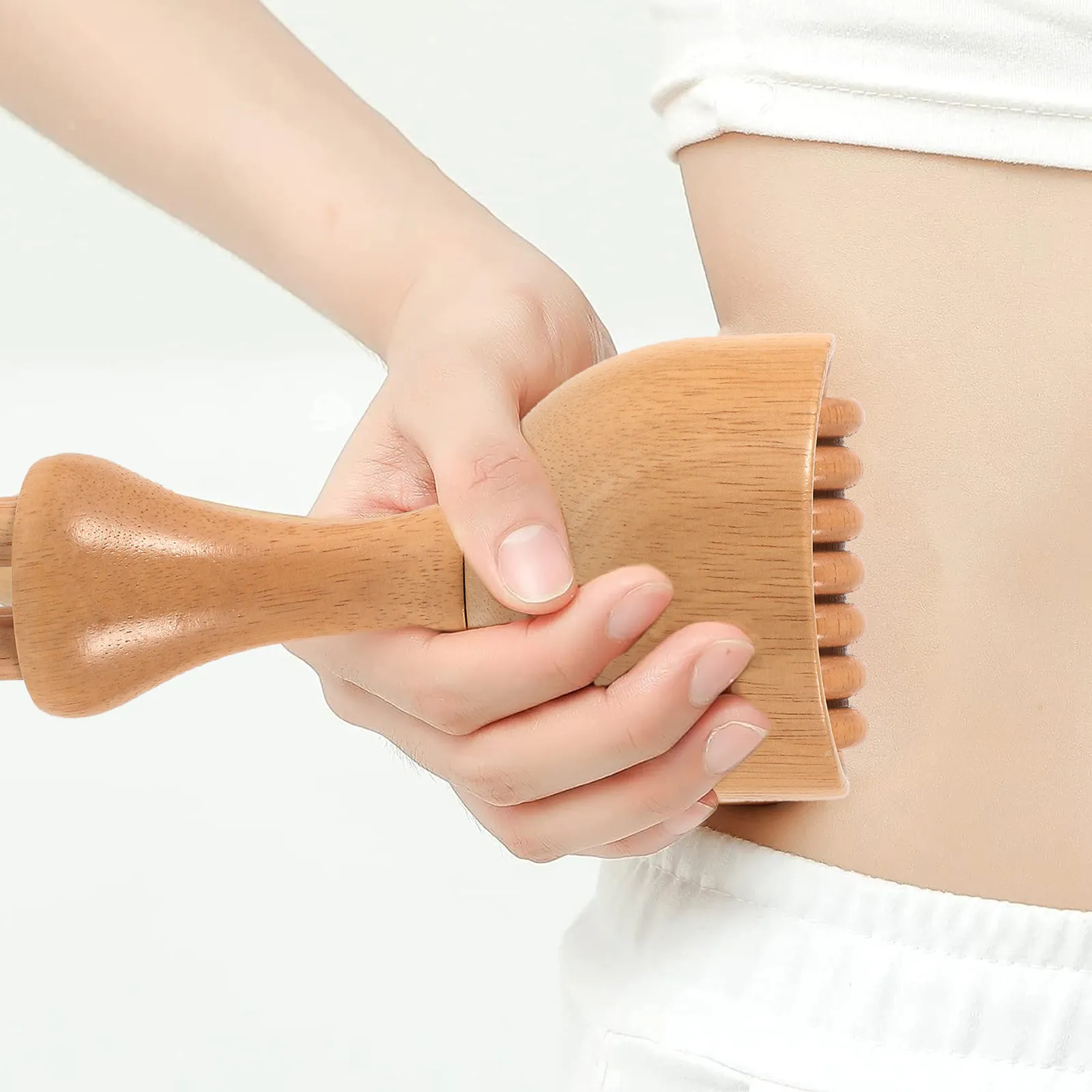 

Деревянный роликовый массажер для баночного и скребкового массажа, эргономичный, портативный, для коррекции фигуры, от целлюлита, для домашнего использования, подарок