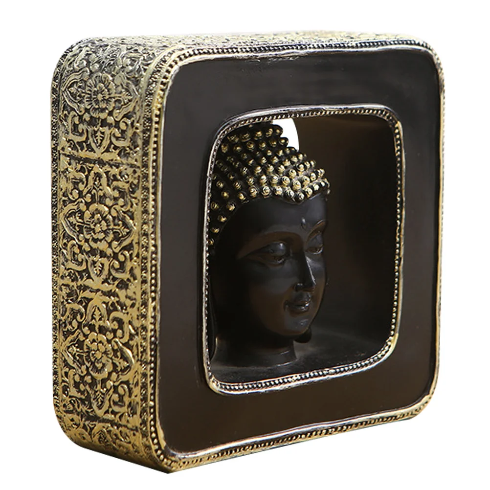 

Creative Thai Buddha Resin Ornament Delicate Desktop Adorn Tabletop Decor for Home Office Store Gift Resin Buddha Decor
