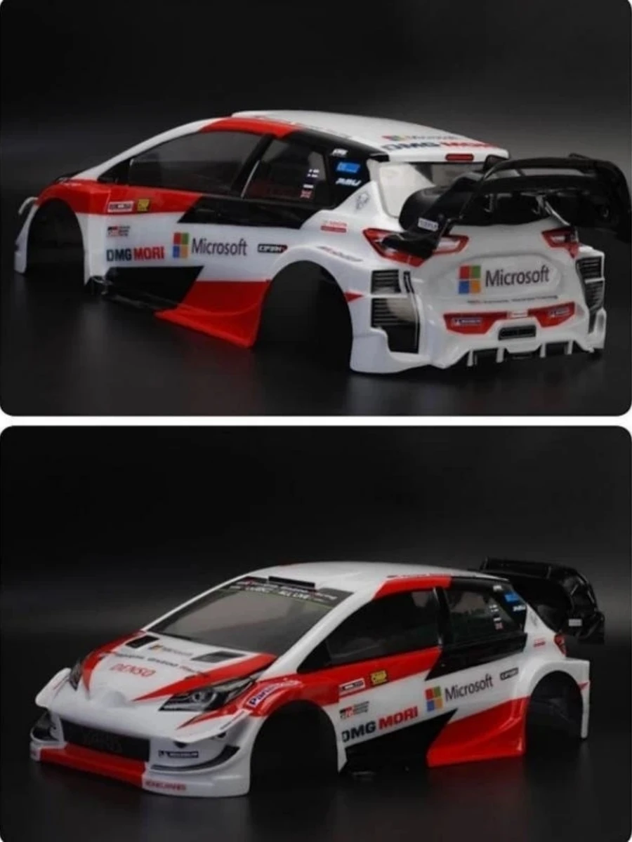 TC112 1/10 Toyotaa Yaris WRC Lexan Car Body shell w/ Decal sheet for RC Rally Chassis 260mm Wheelbase Tamiya tt02 XV01 XV02