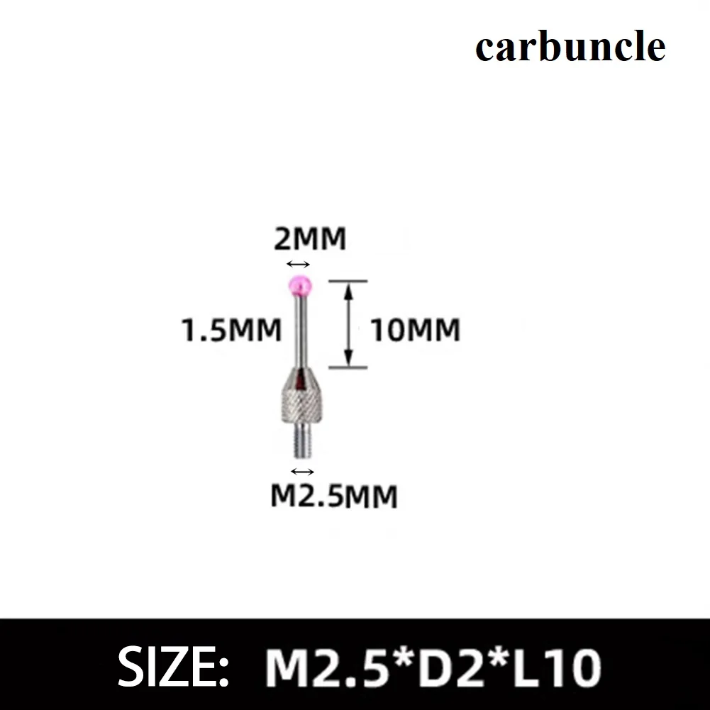 Probe Tip Head Contact Points Dial Indicator Dial Test Indicator Indicator Probe Lever Dial Indicator 1g 0.04oz 2mm Carbuncle