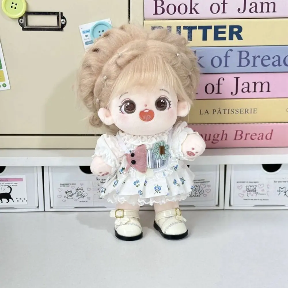 Vestiti per bambole in cotone dal design adorabile da 20 cm, consistenza morbida, lavabili, bambole idol, modello cartone animato, gonna stile retrò carino