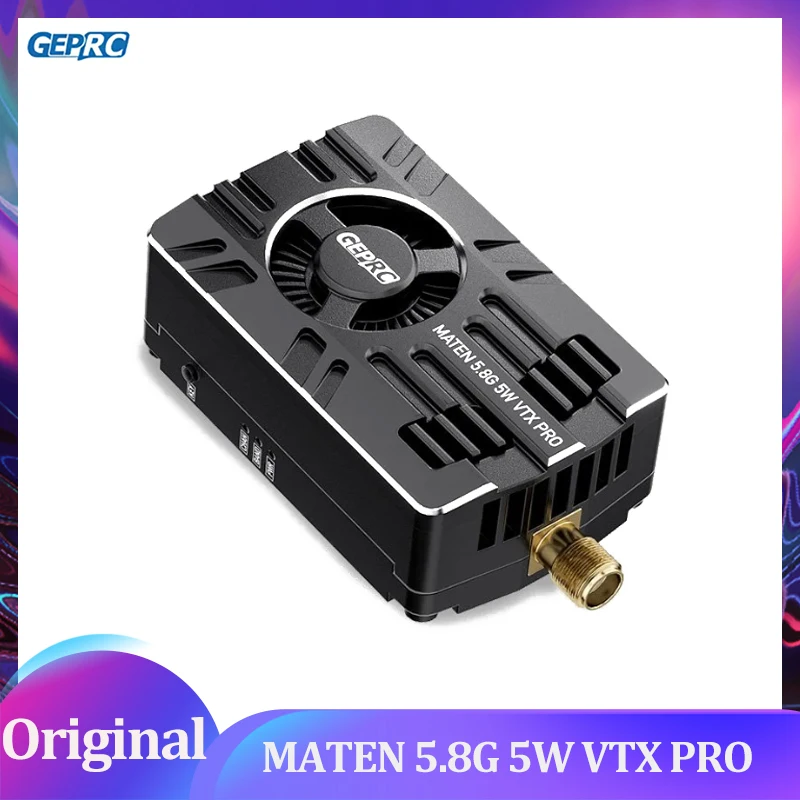 

GEPRC MATEN 5.8G 5W VTX PRO Built-in Microphone Transmit Support IRC Tramp Protoco with 80 Transmission Channels