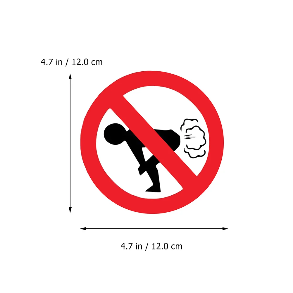 5Pcs No Farting Car Decal Warning Sticker Funny Car Window Body Adhesive Durable Waterproof Warning Sticker Door Stickers