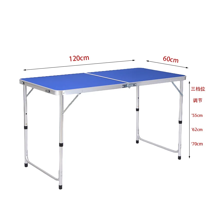 Outdoor Round Tube Aluminum Alloy Folding Tables Simple Folding Square Table Portable Floor Stand Folding Table Stall Tables