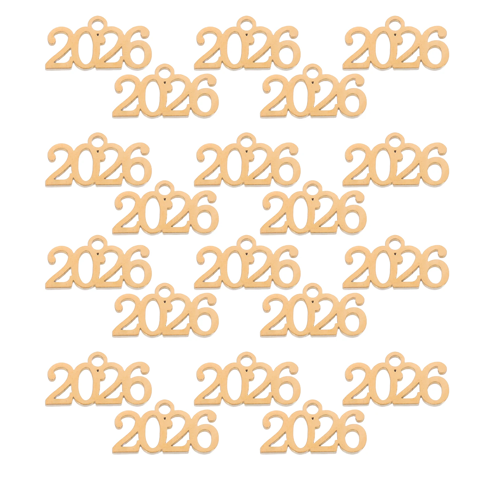 

20 PCS Stainless Steel 2026 Souvenir Pendant Charms Jewelry Accessories Keychain Bracelet Necklace Graduation Tassel Metal