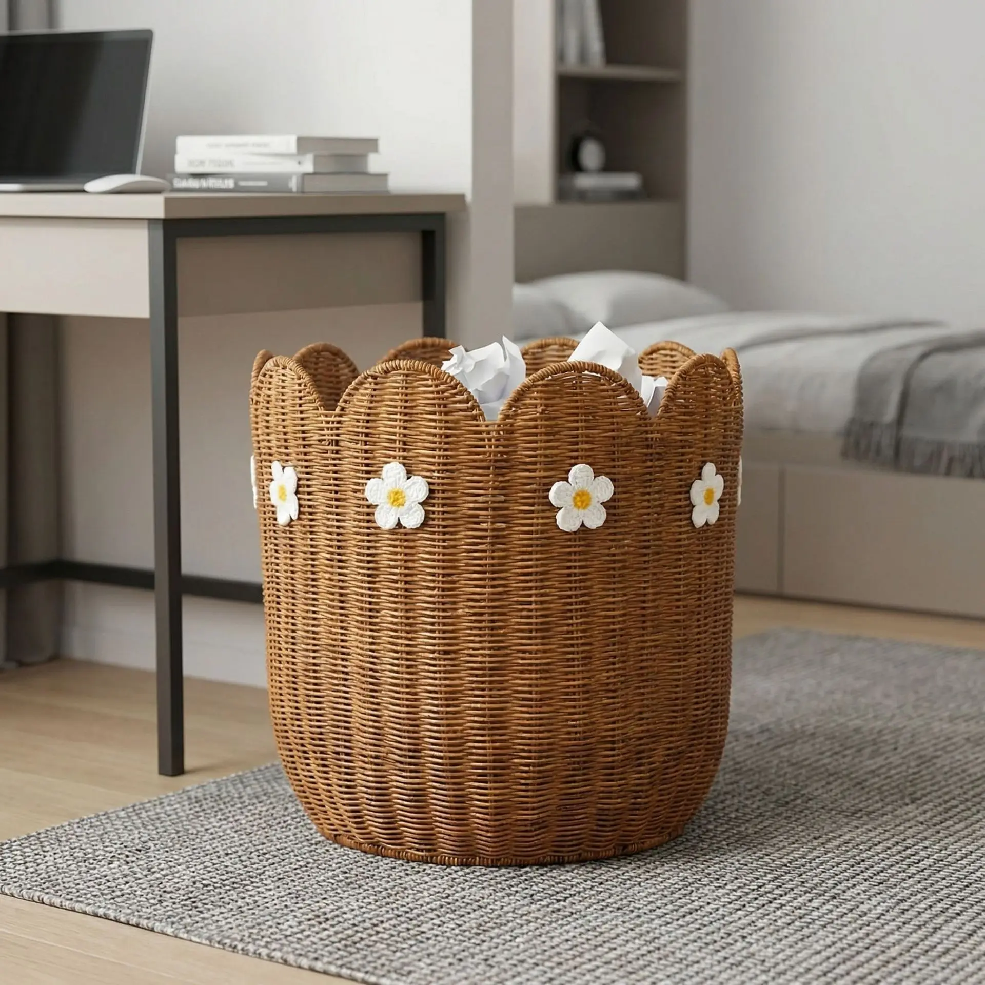

Cross-border rattan storage basket Home furnishing B & B decorative toys sundries storagebasket Hand-woven storagbasket