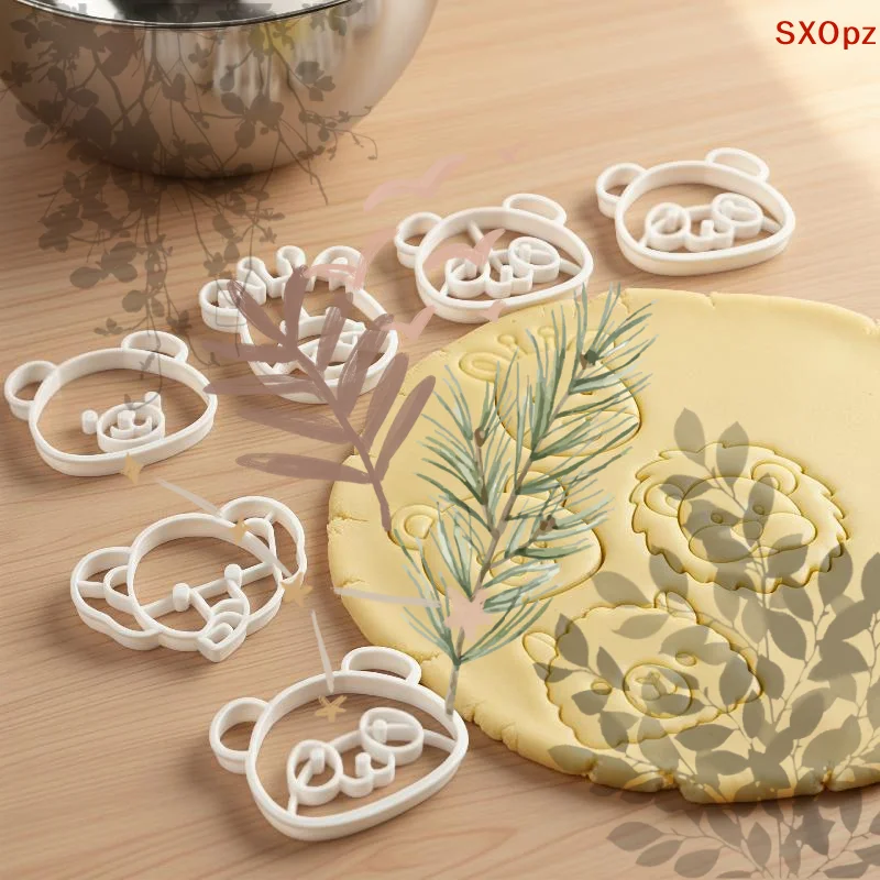 Juego de Cortadores de Galletas de Animales 3D, Lindos Leones, Tigres y Jirafas: 1 Pieza de Utensilios para Hornear Osos, Herramientas de Repostería para Pasteles y Cupcakes