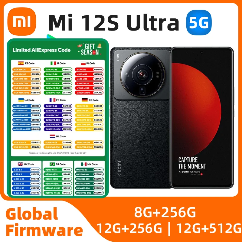 Смартфон Xiaomi Mi 12S Ultra, 256 ГБ/512 ГБ, Восьмиядерный процессор Snapdragon 8 Gen 1 +, объектив Leica 50 МП, 120 Гц, 6,73 дюйма, б/у телефон