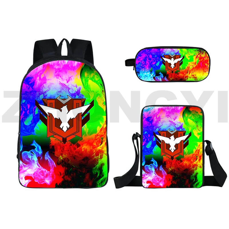 3D Anime Free Fire Garena Backpacks 16 Inch Kids Travel Bookbag Bagpack Cartoon School Bag Fashion Cute Pencil Case Shoulder Bag