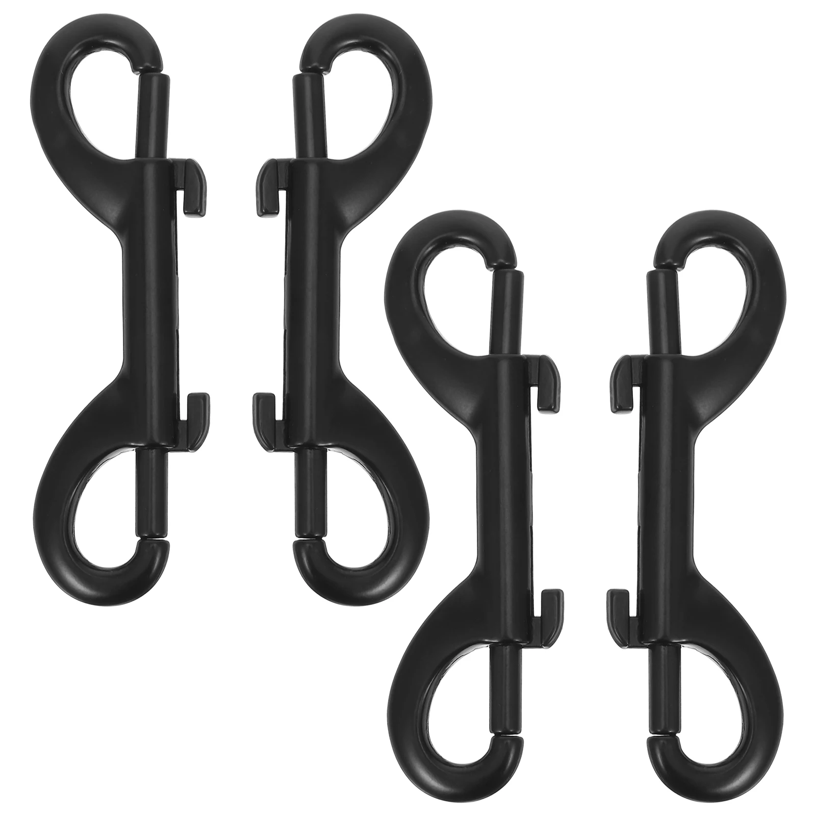 

4pcs Double Ended Bolt Snaps Hooks Heavy Duty 3 5 Inch Black Spring Chain Dog Leash Clip Collar Hardware Rope Chains Animal