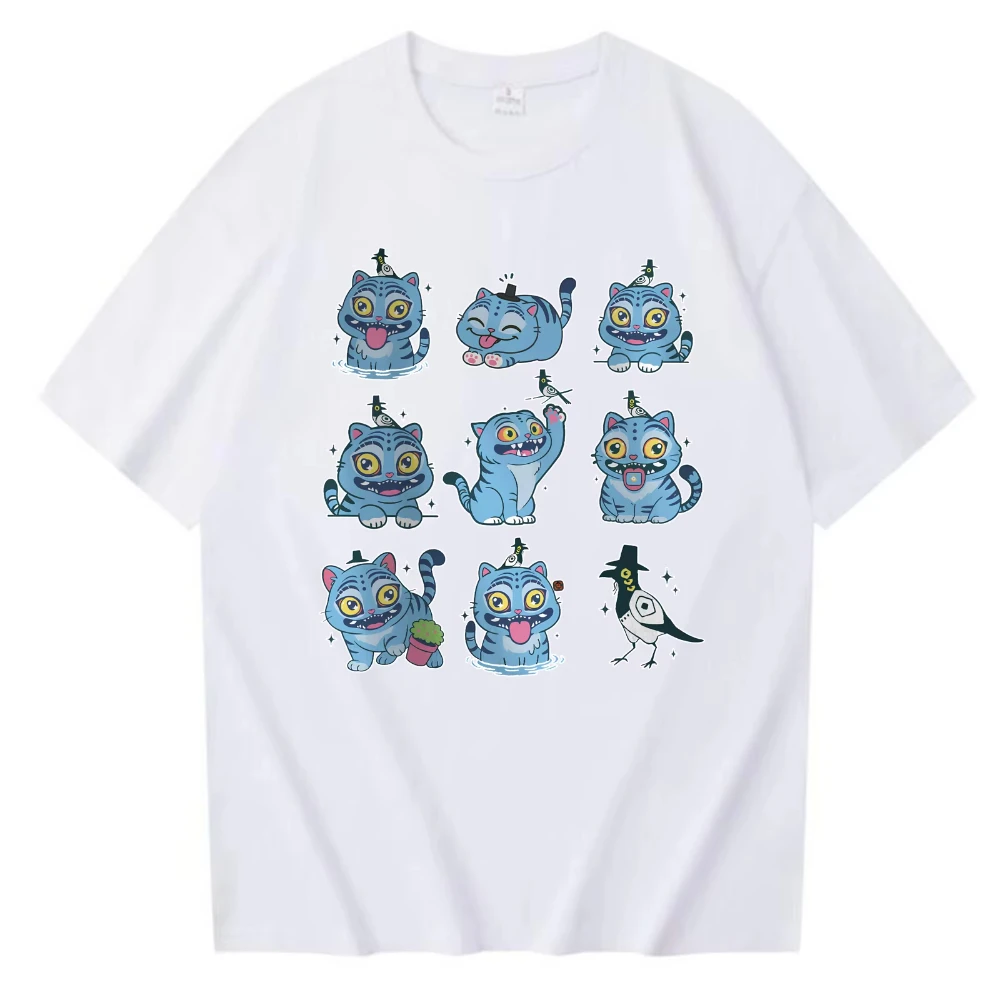 Moda Nuova Vendita Calda Carino Kpop Demone Hunter Tigre Cotone T-Shirt Femminile Harajuku O-Collo Casual Donna Uomo T-Shirt Magliette e camicette